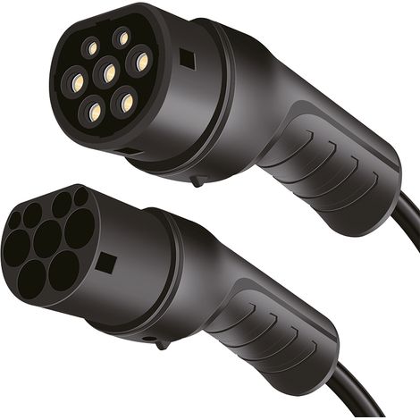 Câble de recharge pour véhicule électrique de type 2, 11 kW, triphasé, 16 A, LogiLink, 7,5 m, avec sac de transport. Compatible avec les chargeurs CCS, PHEV et BEV, et certifié IP65. (1/5)