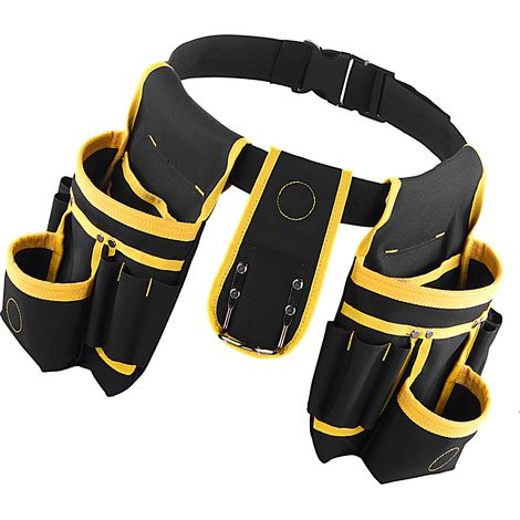Mophorn Werkzeuggürtel mit Magnetfunktion und 28 Taschen, praktische Werkzeugtasche für Elektriker, Schreiner und Bauarbeiter, verstellbarer Gürtel von 787-1219 mm für optimale Organisation (1/5)