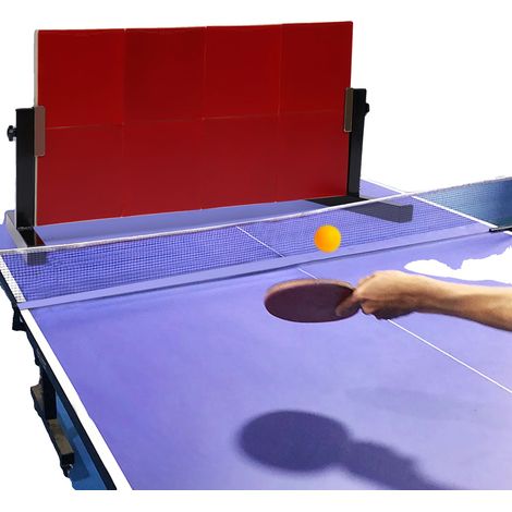 Mesa de ping-pong, construcción de madera maciza, ángulo ajustable 360°, dimensiones 66 cm x 33 cm, altura del soporte inferior 22,5 cm, peso bruto 5 kg. (1/5)