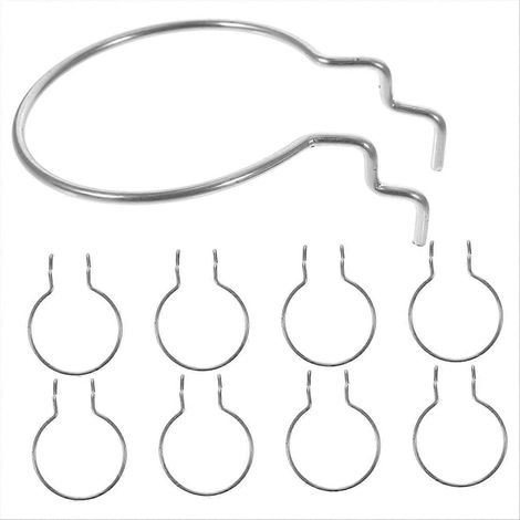 Lochwand-Becherhalter, Set mit 10 robusten, ringförmigen Metallhaken zur Aufbewahrung von Bechern in einer Garage. (1/5)