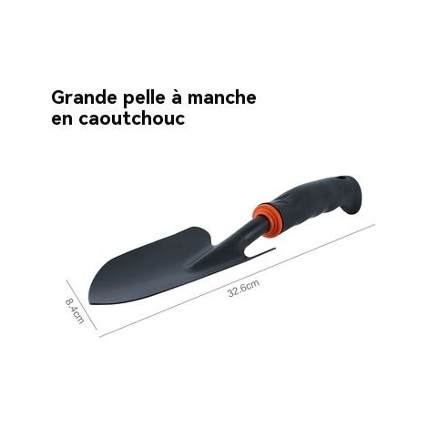 Outils de jardinage robustes grande pelle, poignée en caoutchouc antidérapante, pour planter désherber bêcher entretenir les plantes grasses, accessoires de jardin pour salon et extérieur (1/5)