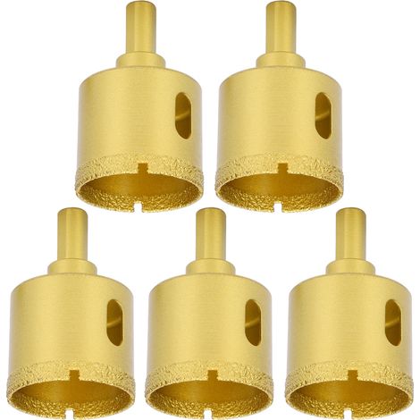 Jeu de 5 forets diamantés pour granit, céramique, béton et marbre, 40 mm (1/5)