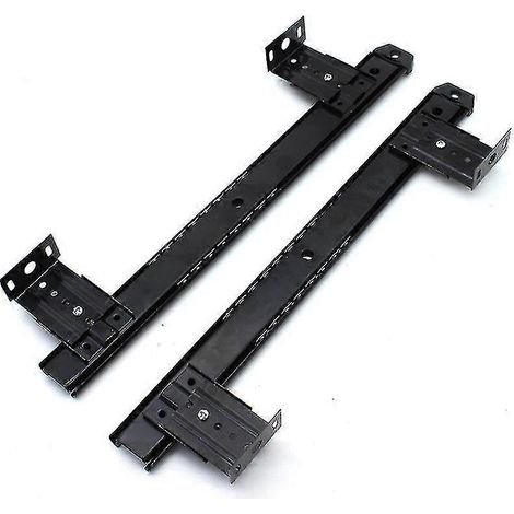Rail de clavier de 35 cm de large pour bureau, tiroir coulissant pour clavier d'ordinateur, 1 pièce, noir (1/4)