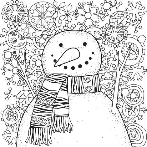 Tableau sur toile à colorier hiver 30x30 cm - Impression sur Toile Murale Décorative - Image imprimée en HD sur Toile - Toile sur Châssis en Bois FSC - Fabriqué en France (1/4)