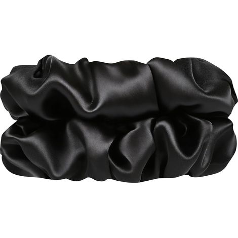 Sollbry Lot de 2 Corde à cheveux, Coutures Renforcées, Silk Elastic et Soin Doux, Spécialement Conçu pour les Cheveux Fins, Teints ou à Cassure Facile，noir (1/5)