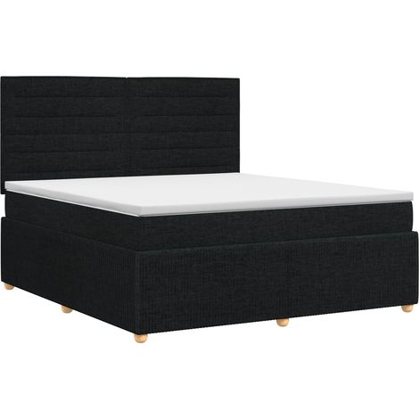 Maison Exclusive - Boxspringbett mit Matratze Schwarz 180 x 200 c (1/5)