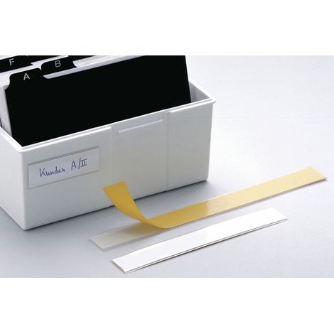 Labelfix 15 x 200 mm etiqueta autoadhesiva Rectángulo Blanco, Amarillo 10 pieza(s)