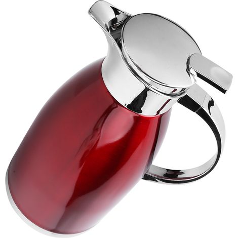 Thermoskanne aus Edelstahl, Haushalts-Wärmflasche, Kaffeemaschine, Hotel-Vakuumisolierflasche, 2,3 l, rot. (1/5)