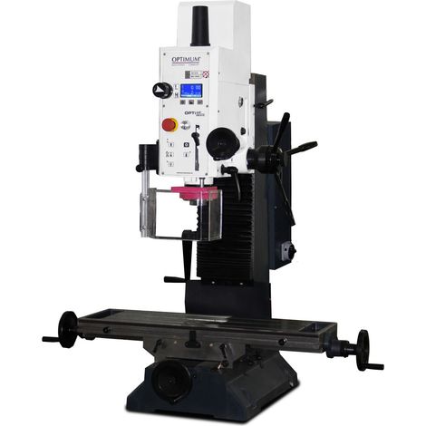 Perceuse-fraiseuse universelle X 450 mm Y 200 mm Z 430 mm CM4/M16 3 kW 230 V vitesses variables entraînement servo lecture digitale sur 3 axes Optimill MB4SVD 230V (1/5)
