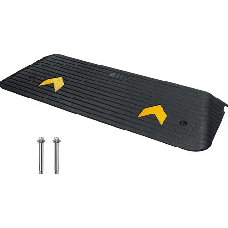 Fauteuil roulant, voiture et scooter, rampe trottoir pour garage ou quai, surface texturée avec 1 canal (1/5)