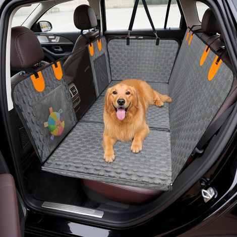 BingoPaw Back Seat Extender for Dogs Hard Bottom Dog Car Seat Cover Travel Pet Rear Seat