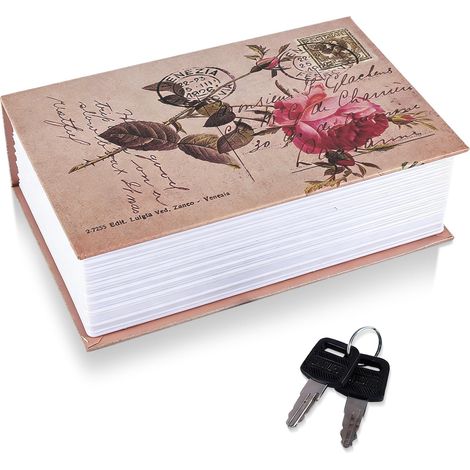 Coffre-Fort De Livre avec Serrure à Clé, Livre De Détournement De Petite Taille, Coffre-Fort Portable en Métal, Coffres-Fort Caché pour Livres Secret, Secret Coffres Fort Caché(4) (1/5)