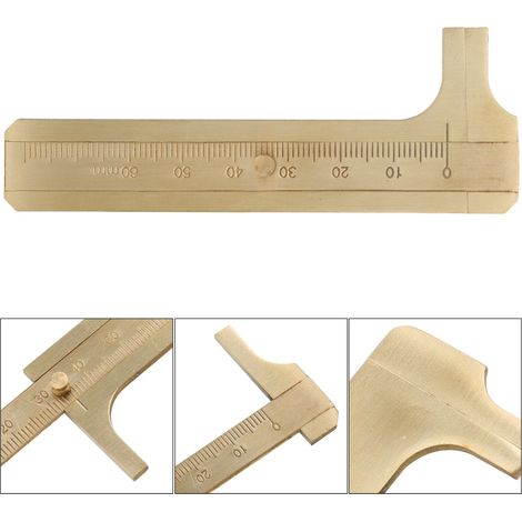 Étui à Outil de Mesure en Laiton pour Bijoux - Compas à Vernier 8cm pour Test et Réglage (1/5)
