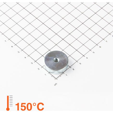 Magna-C Neodym Flachgreifer Ø25x7mm mit konischer Senkung bis 150°C (1/3)