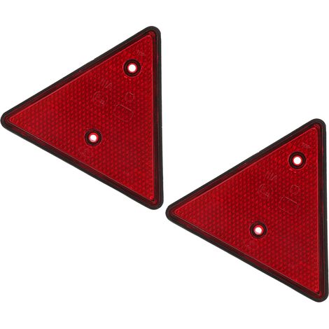 Deux panneaux réfléchissants rouges pour camions, étanches, avec une conception à double trou, adaptés aux remorques, camping-cars et fourgons aménagés. (1/5)