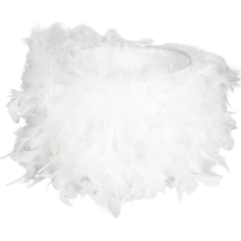 Abat-jour en plumes pour lampadaire, lampe de chevet tendance, créatif et fait main, lampe de table (1/5)