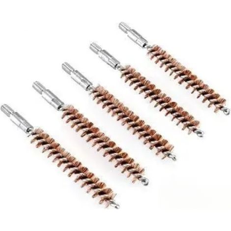 Juego 5 cepillos limpiar tuberías, alambre cobre acero inoxidable, cepillo resorte eliminar alambres, limpieza interior tubería, multiusos