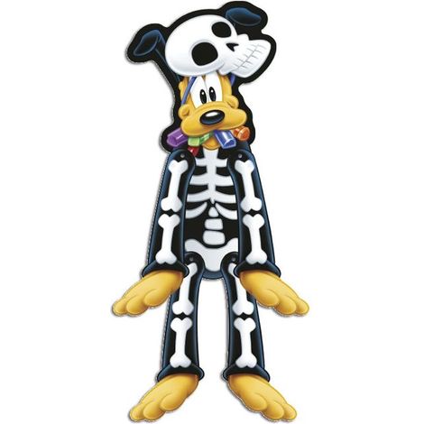 Decorazione di Halloween a forma di scheletro di Plutone, 62 cm, 1 pezzo.