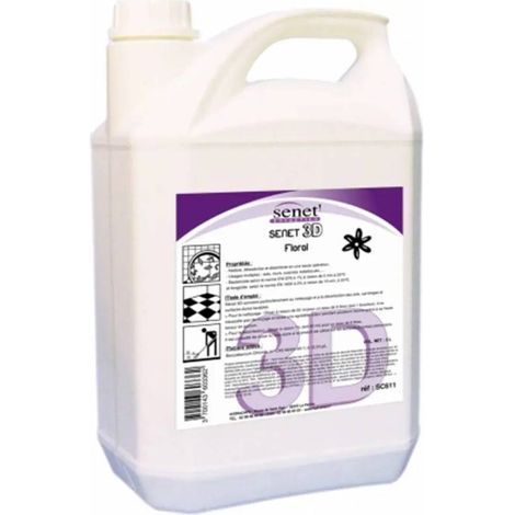 SENET - Détergent sol 3D - Parfum floral - 5L (1/3)