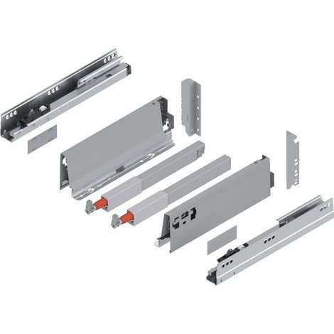 Blum Tandembox antaro C-Reling Schubladenschienen-Set  1 Paar, 30kg 270mm  Vollauszug Blumotion, grau