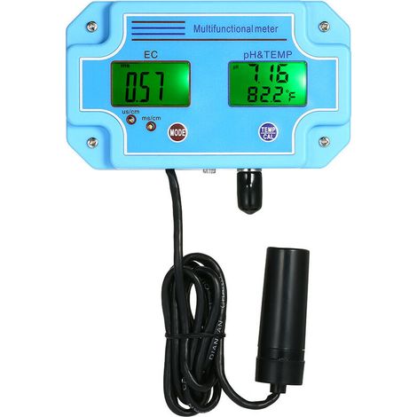 Misuratore professionale 3 in 1 pH/EC/TEMP Misuratore digitale LCD Rilevatore d'acqua Monitor multiparametrico della qualità dell'acqua Tester multiparametrico della qualità dell'acqua (1/5)