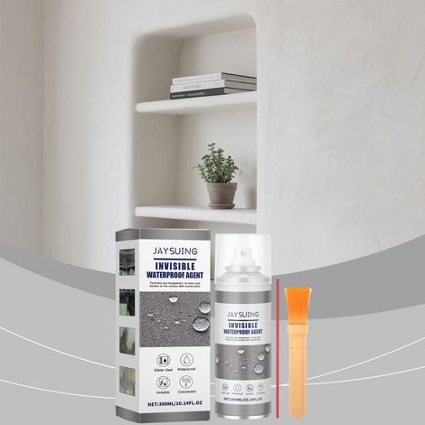 Agent imperméabilisant invisible, idéal pour les salles de bains, le carrelage, les toitures et les murs extérieurs - Solution imperméabilisante pratique pour un usage quotidien - 300 ml x 1, seringue (1/5)