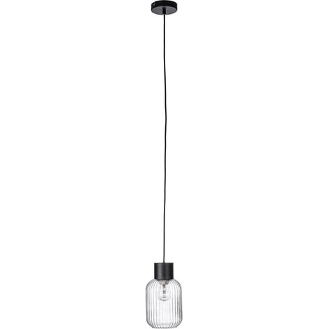 Lampadario 1 luce "Showy" in acciaio e vetro -Trasparente-Cromato