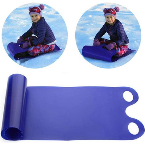 Luge de neige antidérapante avec poignées, luge de glisse, planche de neige légère et portable, tapis de sable pour plage et montagne (1/5)