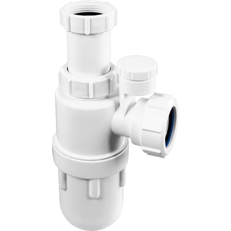 McAlpine C10AV-SV 75mm Water Seal Anti-Syphon (Silentrap) Adjustable Inlet Bottle Trap with Silicone Non-Return Valve and Multifit Outlet (1/2)