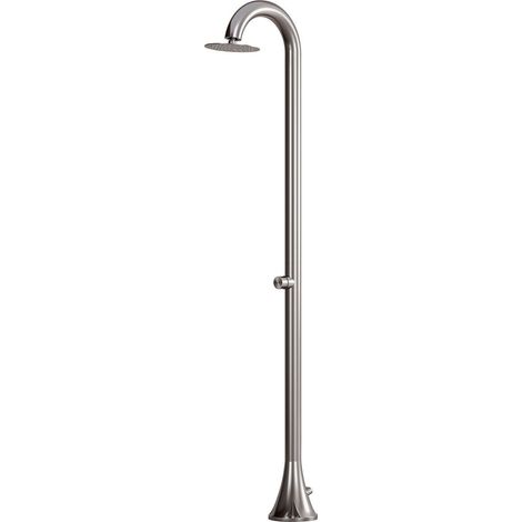 Sined Luna Tmp Ducha Acero Inoxidable Ducha Acero Inoxidable Conexión Doble Lateral o Inferior De Agua Fría Ducha Temporizada De Agua Fría Con Rociador y Mezclador Acero Inoxidable Redondorn