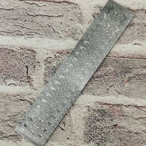 Billette en acier damas 160x30x3mm, coupe à motifs, matériaux de forgeage d'embryon trempés et lissés pour le bricolage, matériau polyvalent (1/5)
