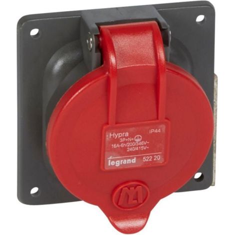 Prise à entraxes unifiés Hypra IP44 16A - 380V à 415V - 3P+N+T - plastique - LEGRAND