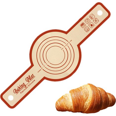 Tappetino in silicone per impasti e pane, con graduazioni precise, pieghevole. (1/5)