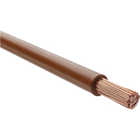 HELU KABEL H07V-K 1X35mm² BN (braun) Einzelader PVC braun AD 11,7mm Nennspannung Uo/U 450V/750V - 1 Meter