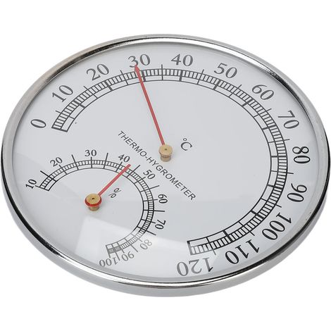 Thermomètre Hygromètre pour Sauna Intérieur, 2 en 1 Mécanique avec Précision Élevée 0‑120°C et Échelle Claire (1/5)