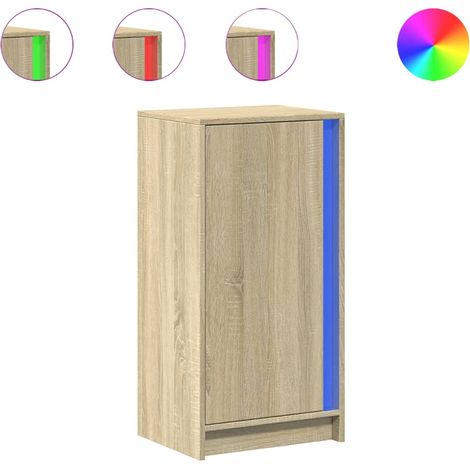 Maison Exclusive - Credenza con LED Rovere Sonoma 42,5x34x85 cm Legno Multistrato