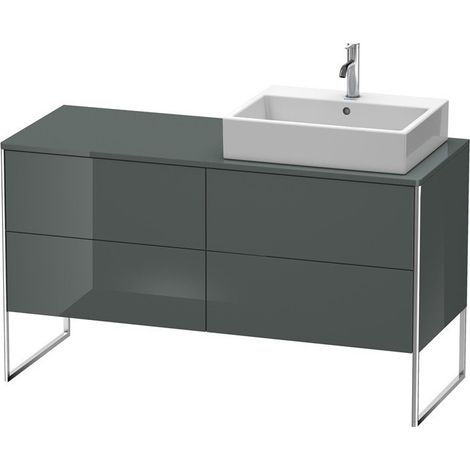 Meuble sous-vasque XSQUARE 778x1400x548m avec éclairage re Gris Doloaveci brillant