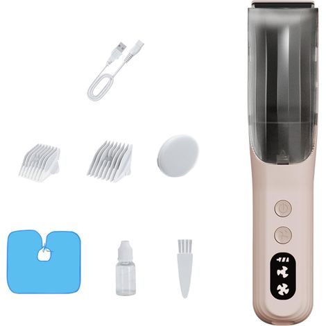 Tondeuse à cheveux silencieuse en acier inoxydable 21 x 4 cm – sans fil étanche Outils de toilettage Rasoir rechargeable pour kit salon Rose - (1/5)