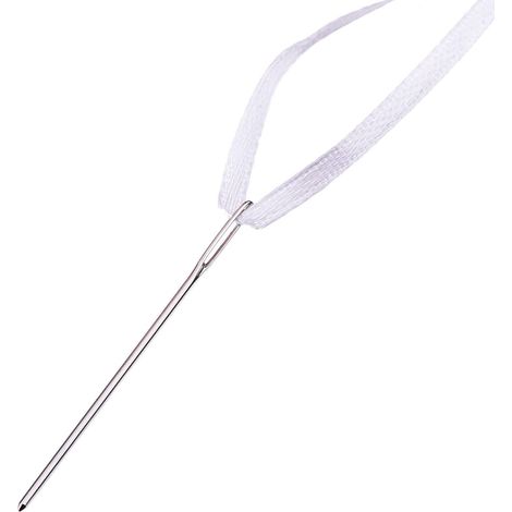 Aiguilles à chas large bout rond acier pour tricot couture cuir et ménage 9 pièces