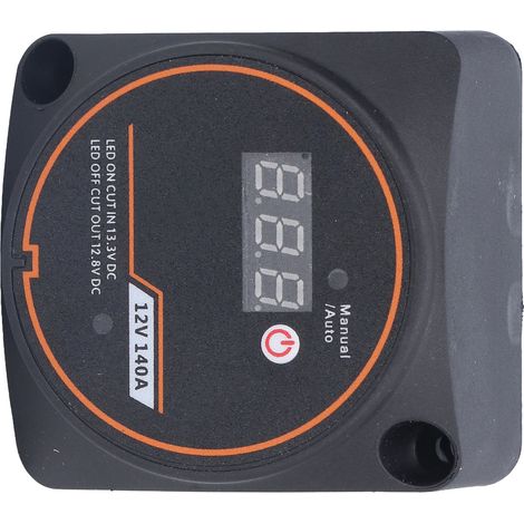 Relais séparateur de batterie double 12V 140A étanche avec affichage numérique pour bateau et voiture (1/5)