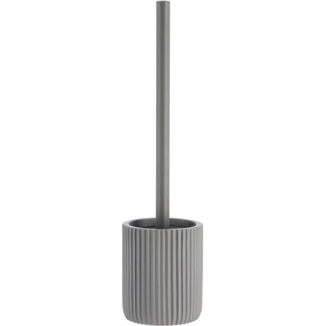 Gestreifte polyresin-wc-bürste - grau - Tendance