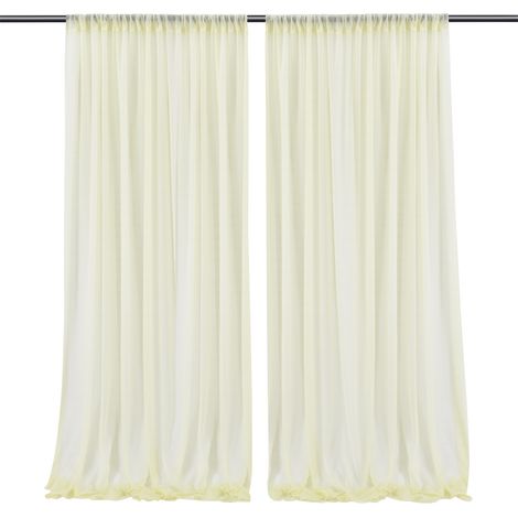 Fond beige 1,5 x 2,5 m, en fil résistant, idéal pour les photos de mariage et de fêtes. (1/5)