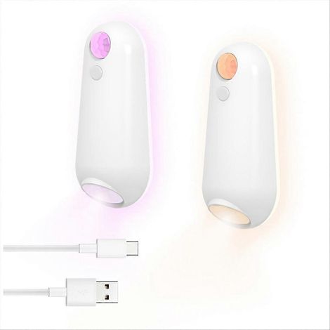 LED-Nachtlicht mit Bewegungsmelder und Spotlicht, wiederaufladbare und farbige Toilettenleuchte, Fußlampe, Wandleuchte für Badezimmer oder Flur (1/5)