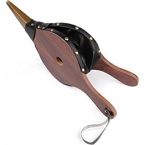 Soufflet à main miniature vintage marron foncé pour cheminée, allume-feu traditionnel pour poêle, accessoires de cheminée à faire soi-même (1/5)