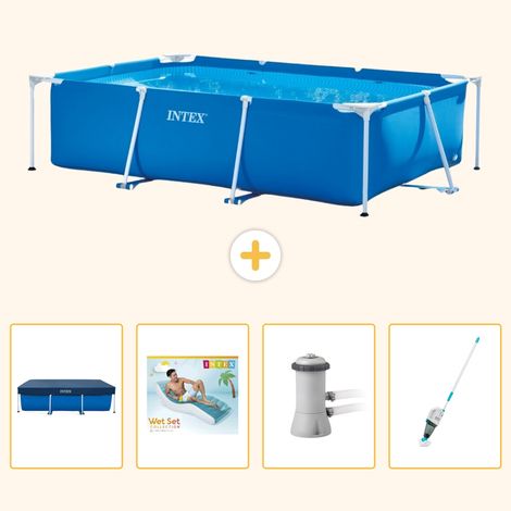 Intex Piscine Tubulaire Rectangulaire - 300x200x75 cm - 5-pièces S62 (1/5)