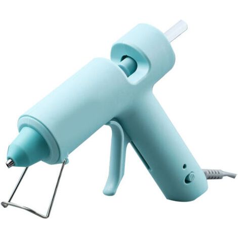 Mini hot melt glue dispenser DIY crafts ergonomic fast melting tool with 10 hot melt glue sticks for children blue (1/4)