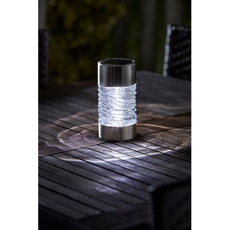 Balise solaire Martello - Inox et verre (1/3)
