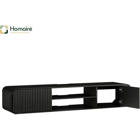 Colonnes de rangement, noir, en noir 160 x 38 x 30 cm HOMAIRE (1/5)
