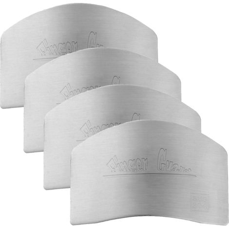 Protège-Doigts - Acier Inoxydable - Pour Découpe Aliments - Cuisine Sécurité - Lot de 4 (1/5)