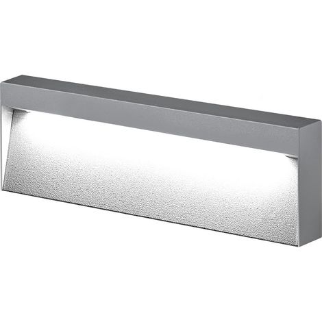 Applique KIKI a LED 8W 4000K IP65 - Struttura in Alluminio Grigia per Esterni, Segnapasso a Parete 50° Angolo Luce - Rossini Group